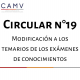 Circular N°19 CAMV